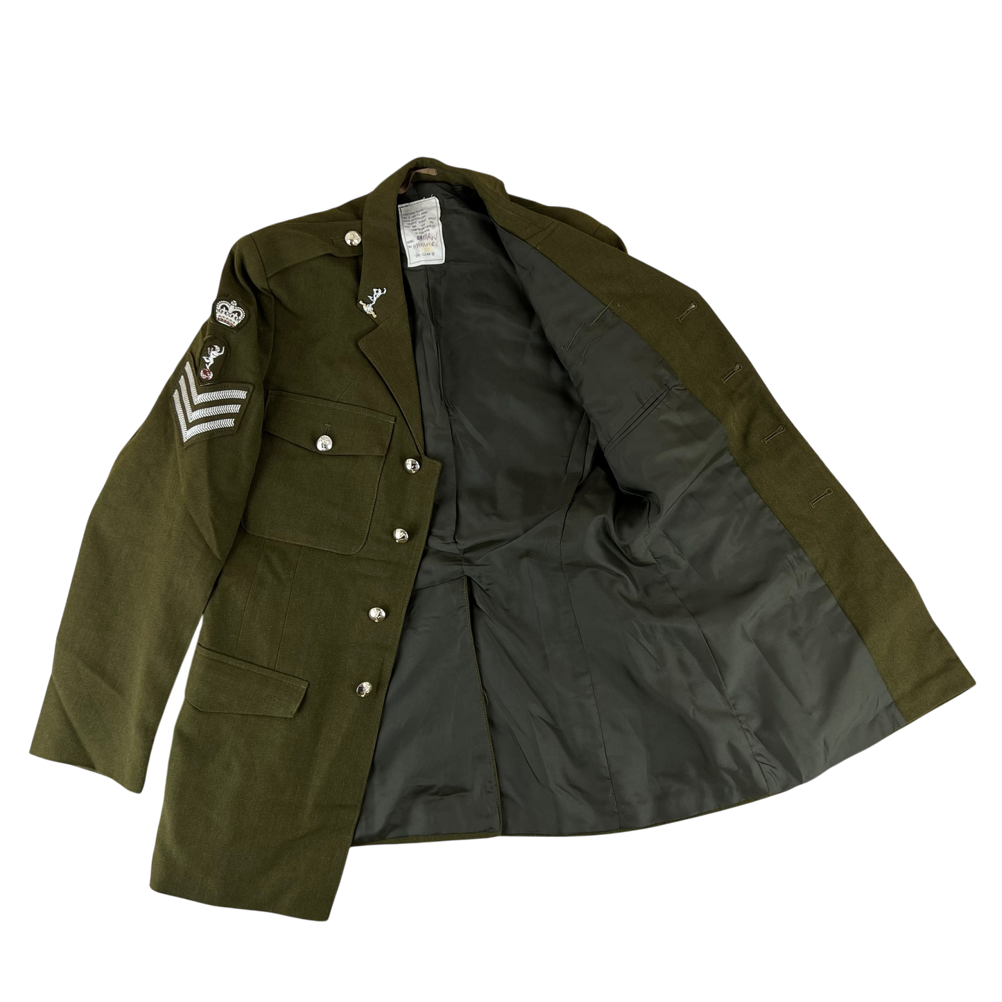 British Army 1980 Pattern No. 2 Olive Green Dress Jacket - Royal Signals - Medium 180/104