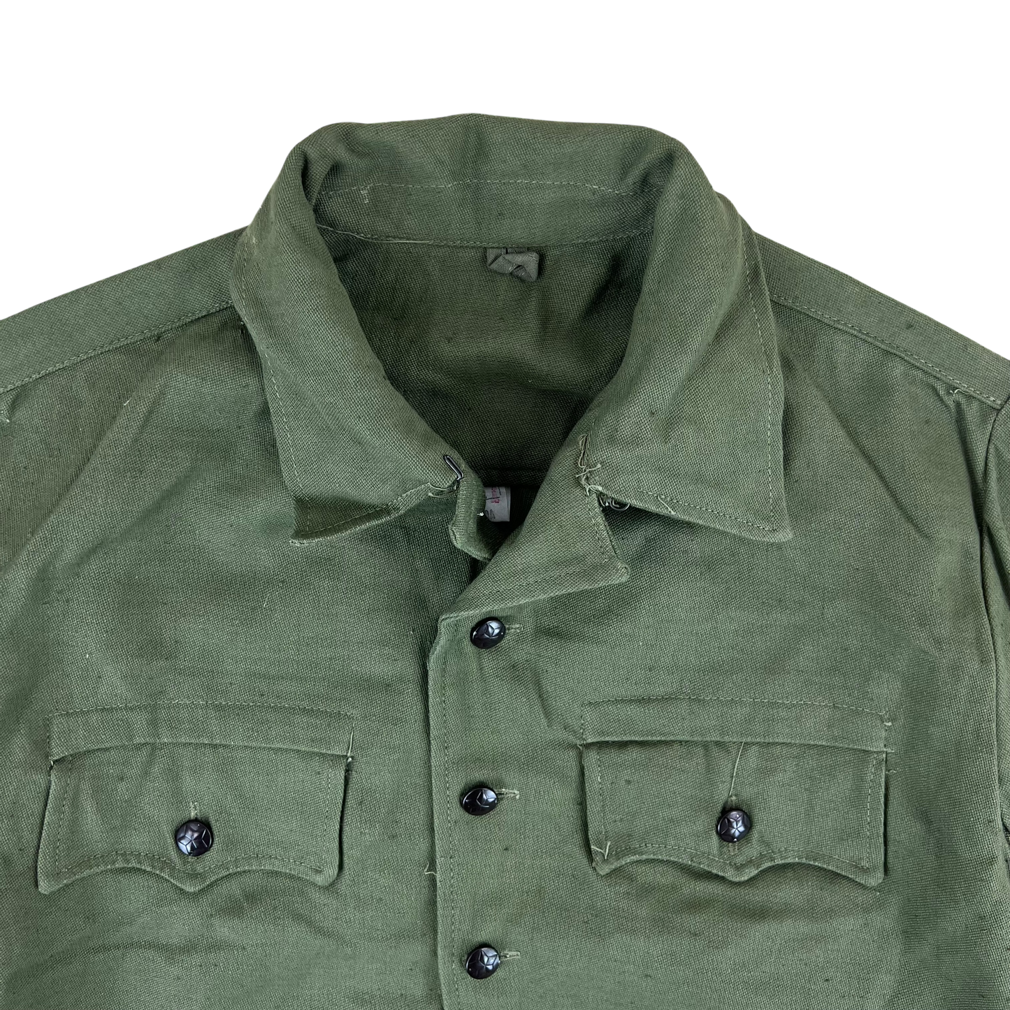 Bulgarian People's Army Cotton Olive Green Cossack Shirt - Medium