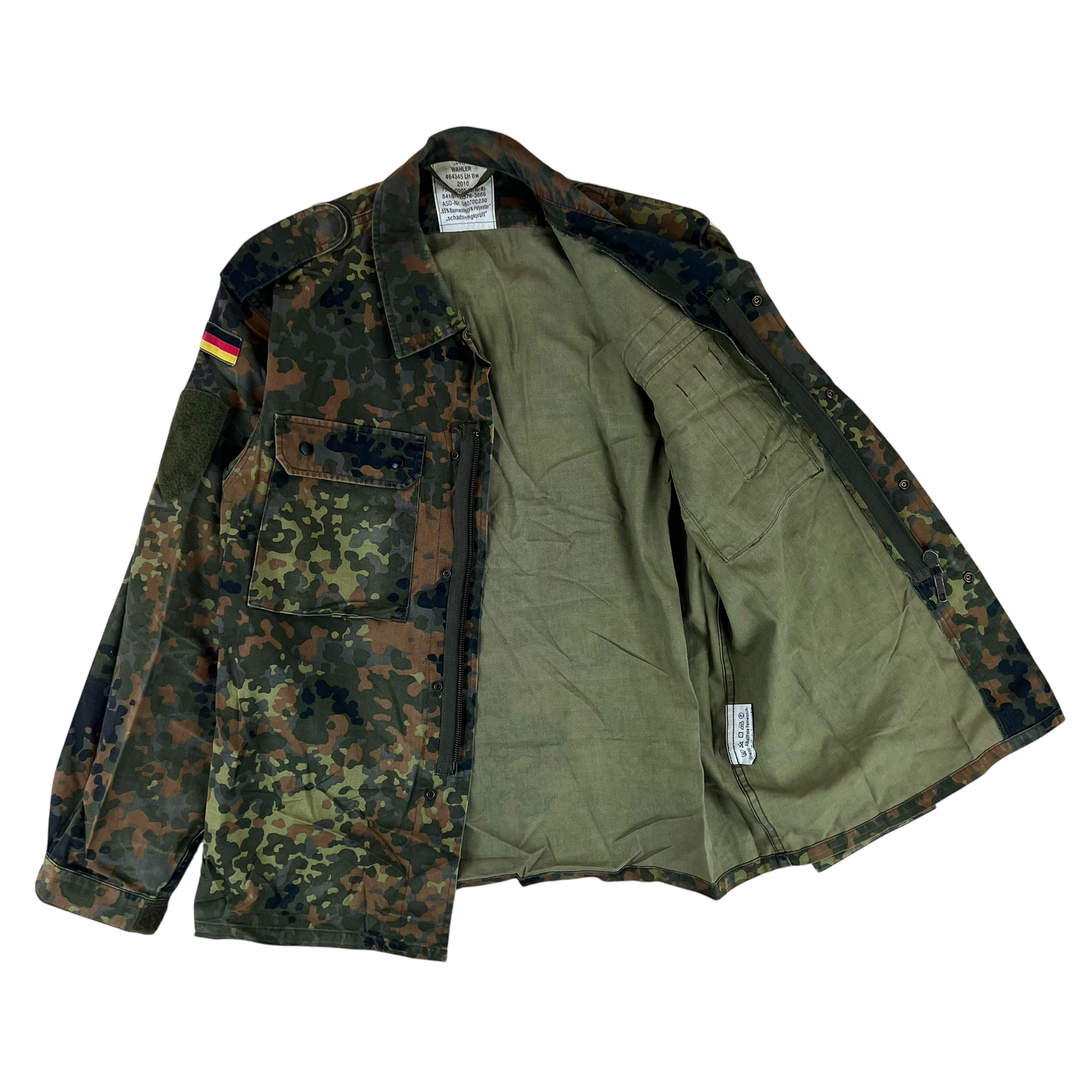 German Army Flecktarn Camouflage Long Sleeve Field Shirt - Large GrNr8