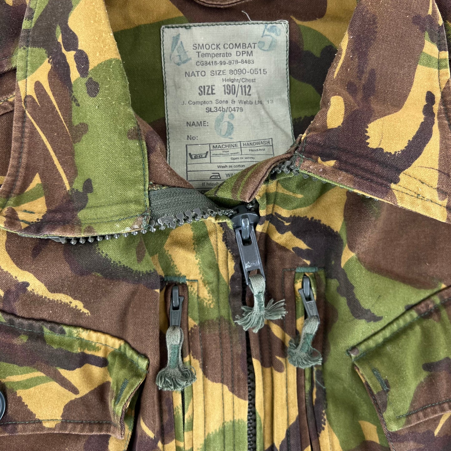 British Army 84 Pattern Woodland DPM Camo Combat Smock - Large 190/112