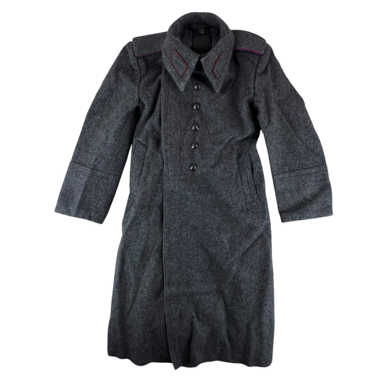 Bulgarian People's Army 50s Grey Wool Greatcoat - Small