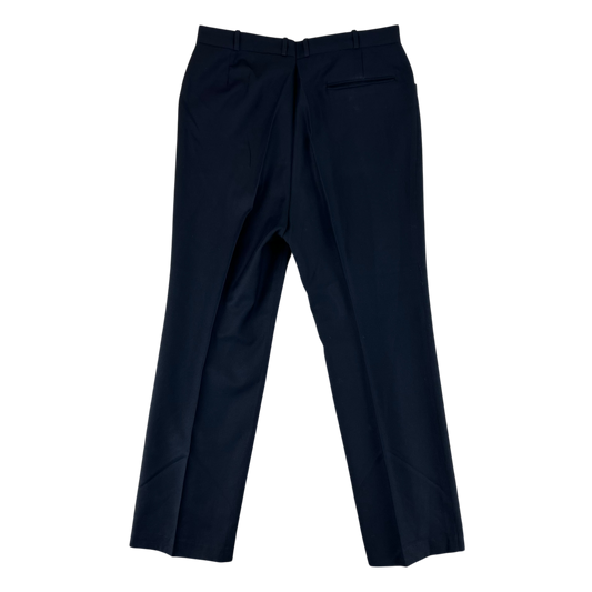 British Salvation Army 70s Navy Dress Trousers - W32 L30
