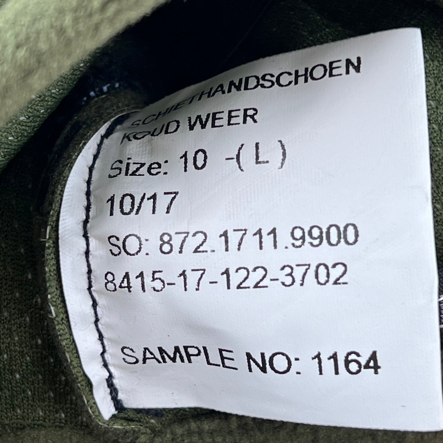 Dutch Army Winter Fingerless Gloves / MIttens - Large