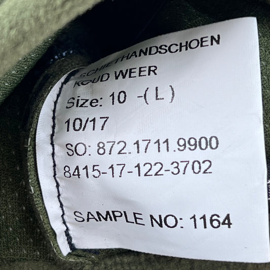 Dutch Army Winter Fingerless Gloves / MIttens - Large