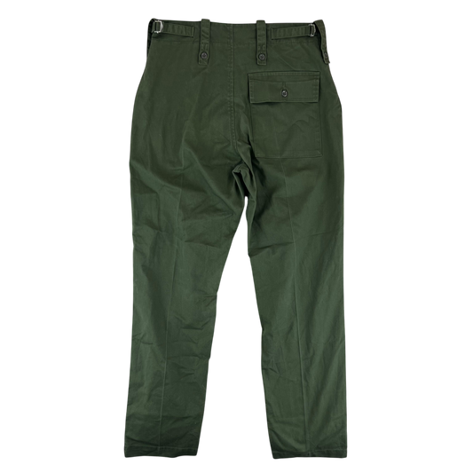 British Army Olive Green Fatigue Work Trousers - W34 L32
