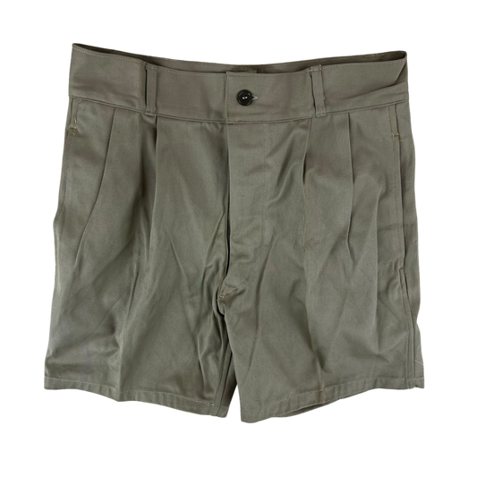 Italian Army 1970s Stone Chino Shorts - W28