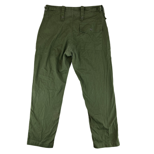 British Army Olive Green Fatigue Work Trousers - W35 L30.5