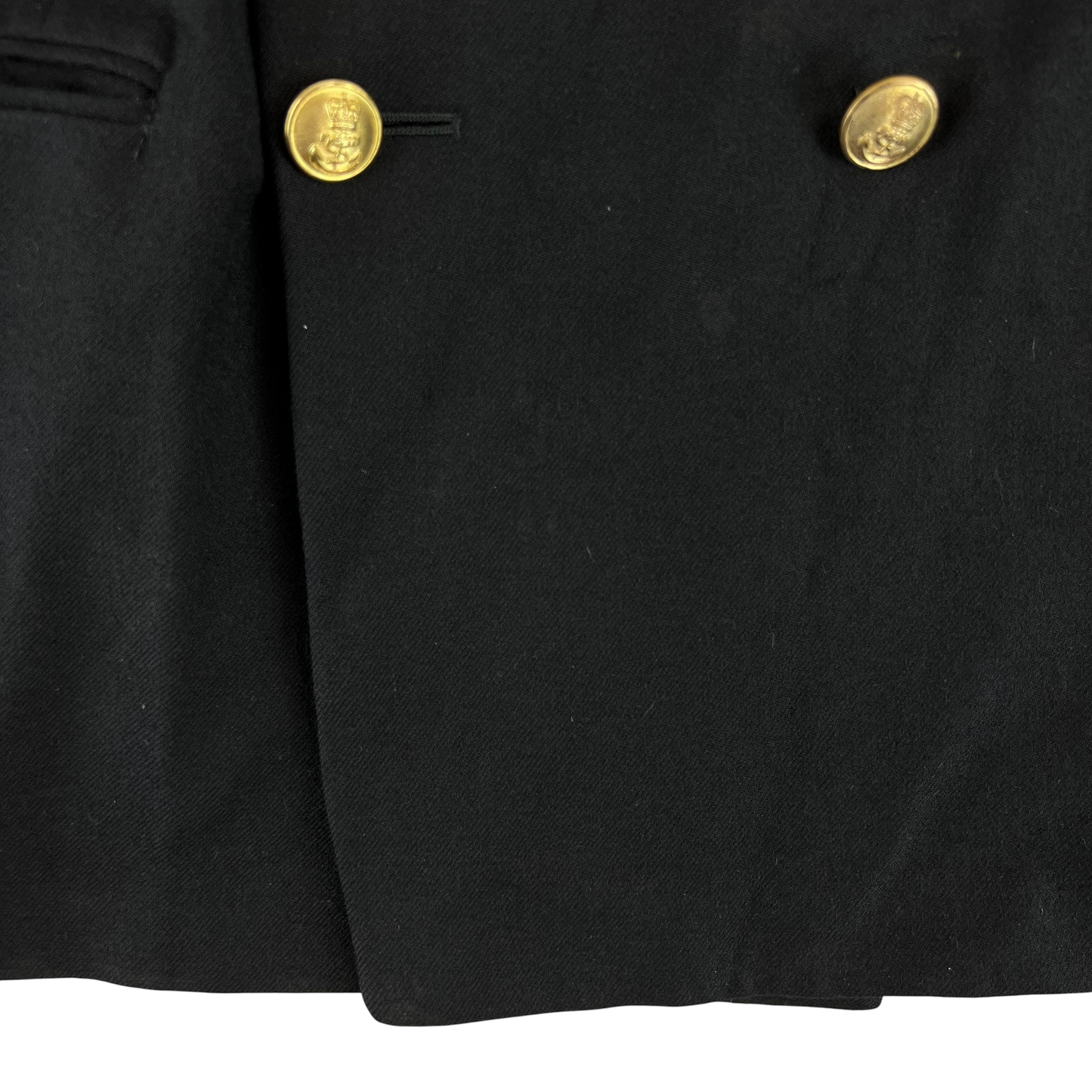 British Royal Navy 70s Black Dress Blazer Jacket - X Large