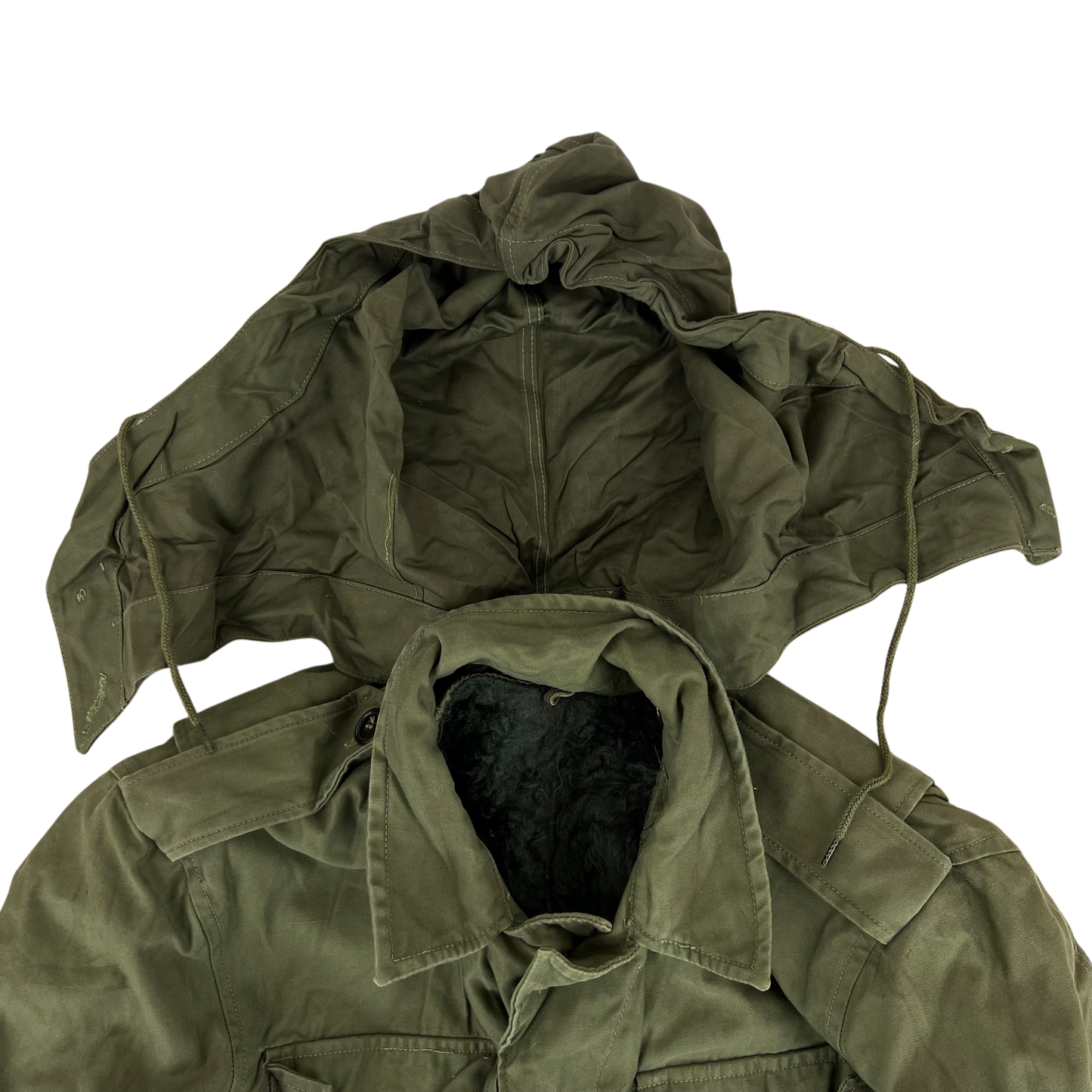 Greek Army M65 Jacket w/ Faux Fur Liner - Medium