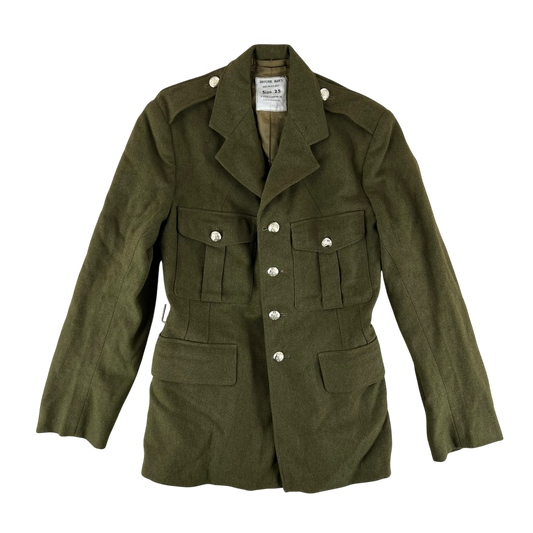 British Army 60s Pattern No. 2 Olive Green Dress Jacket - Yorkshire Volunteers - Small