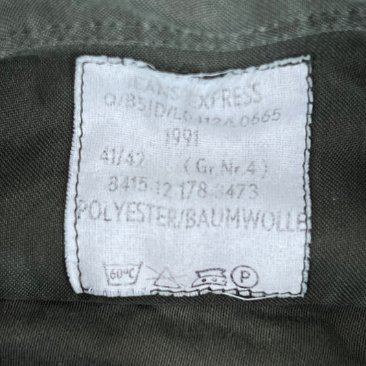 German Army Olive Green Long Sleeve Field Shirt - Medium Regular