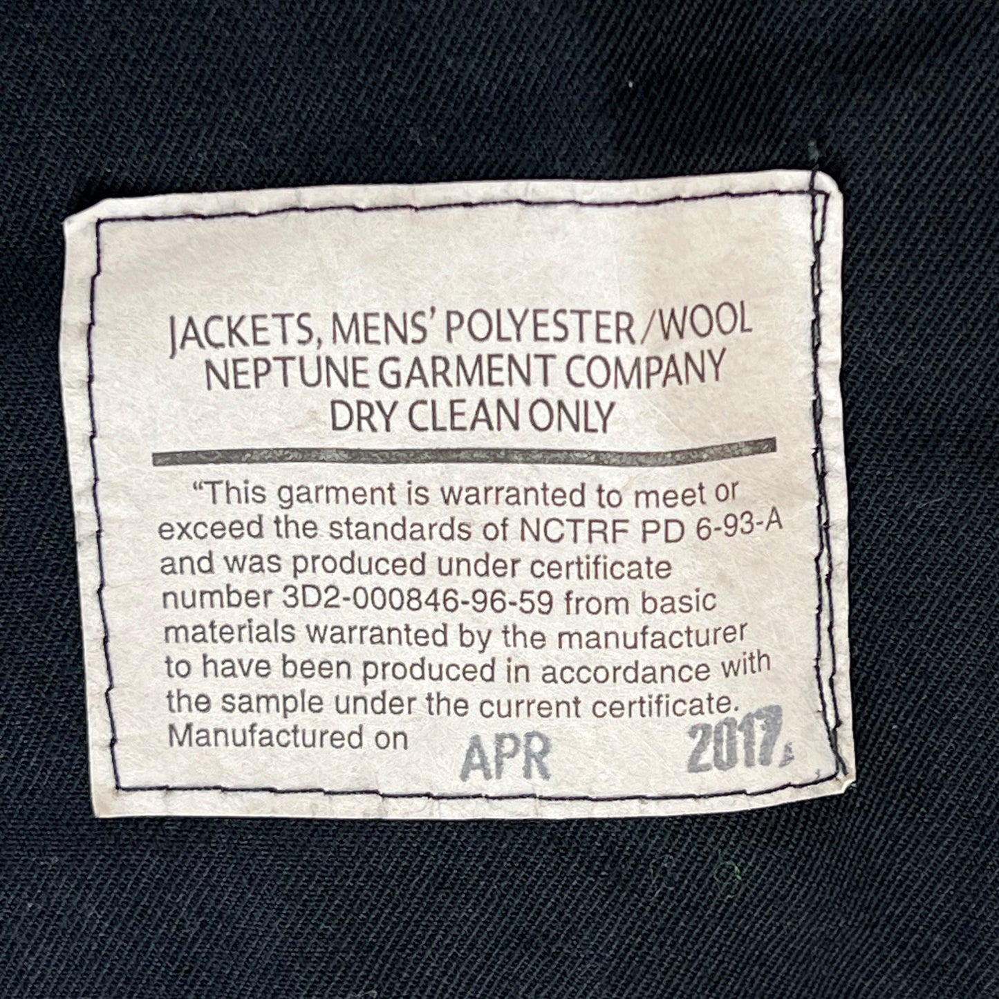 US Navy Black Utility Jacket - XXX Large