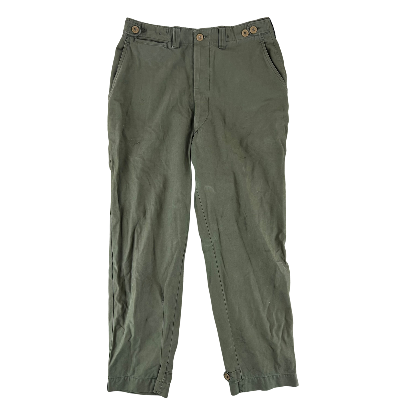 US Army M43 WW2 Olive Green Combat Trousers - W33 L30