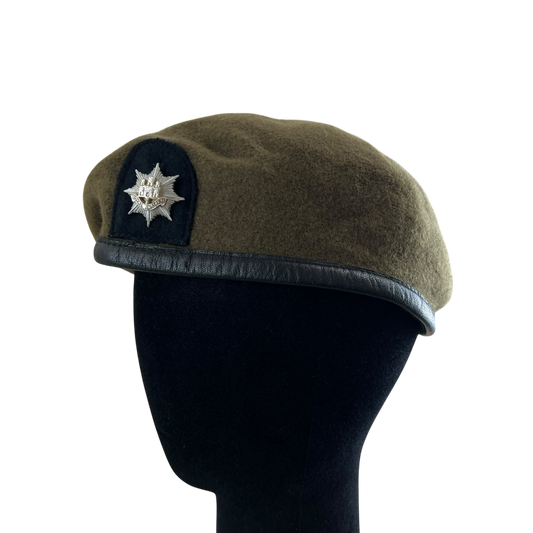 British Army Khaki Beret w/ Badge - Royal Anglian - Medium 58cm