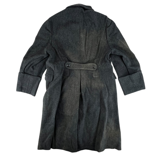 Bulgarian People's Army 80s Grey Wool Greatcoat - Large