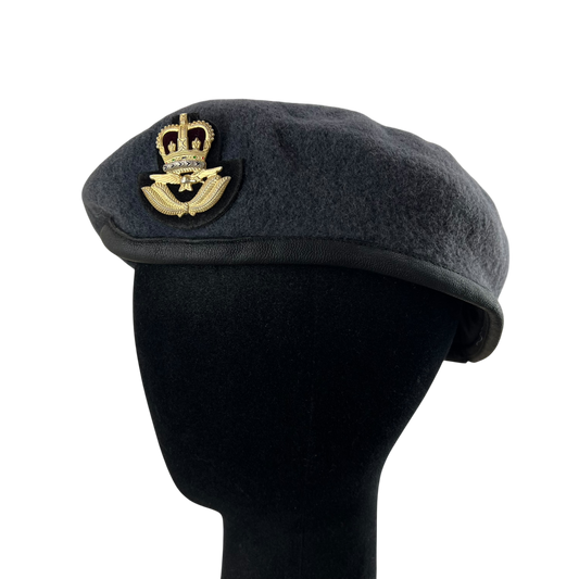 British RAF Beret w/ Officer's Badge - Large
