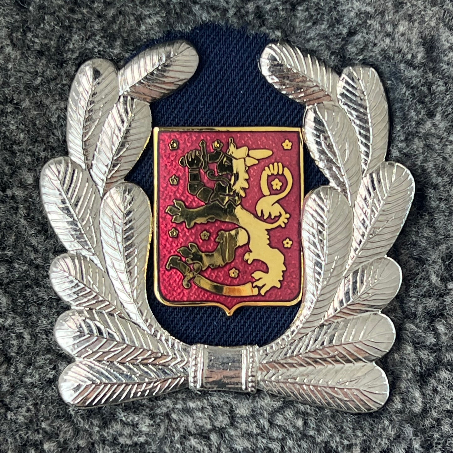 Finnish Police Winter Ushanka Cap w/ Badge - Small 56cm