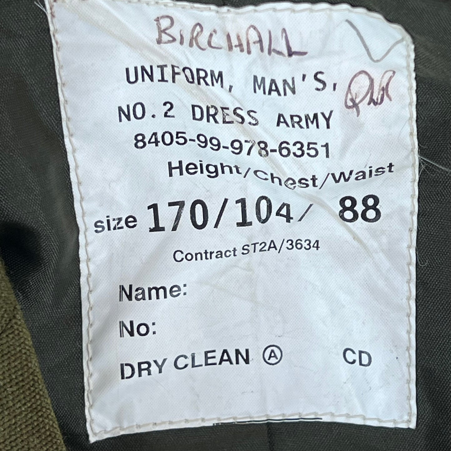 British Army Old Pattern No. 2 Olive Green Dress Jacket - Duke of Lancaster's Regiment - Medium 170/104