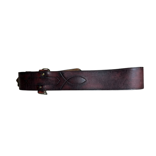 British Army Oxblood Leather Belt - Large