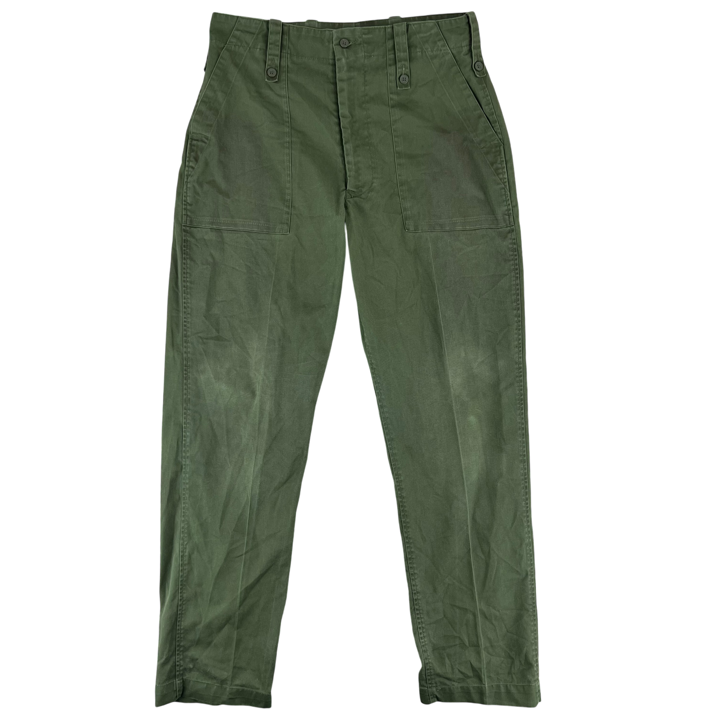 British Army Olive Green Fatigue Work Trousers - W35 L31
