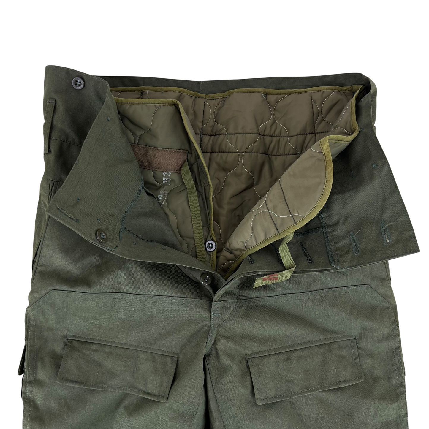 Czechoslovak Army M85 / Vz. 85 Olive Green Combat Trousers w/ Winter Liner - W39 L34