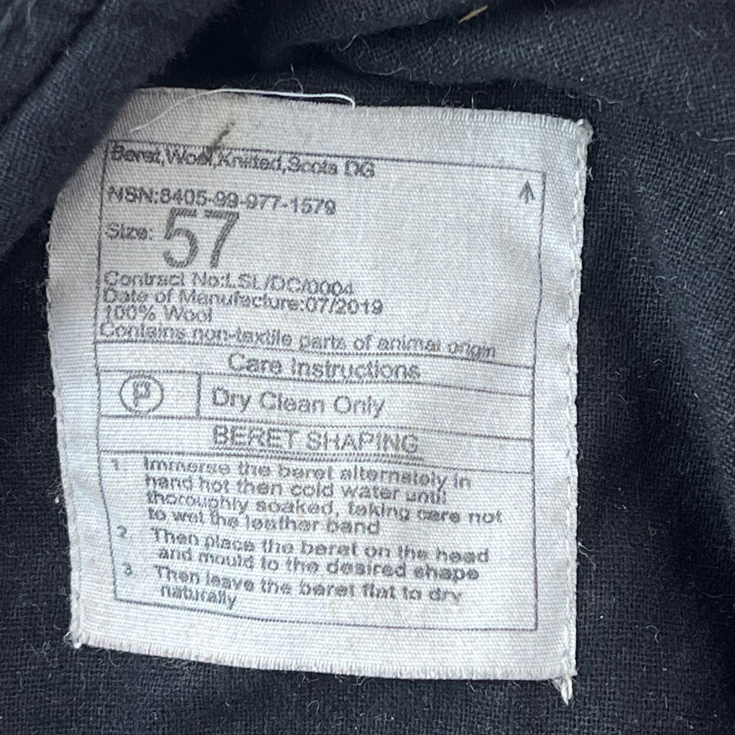 British Army Beret - Royal Scot's Dragoon Guard - Medium 57cm