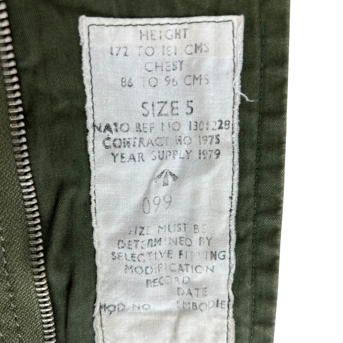 British RAF 70s Aircrew Cold Weather Mk 3 Jacket - Medium SIZE 5