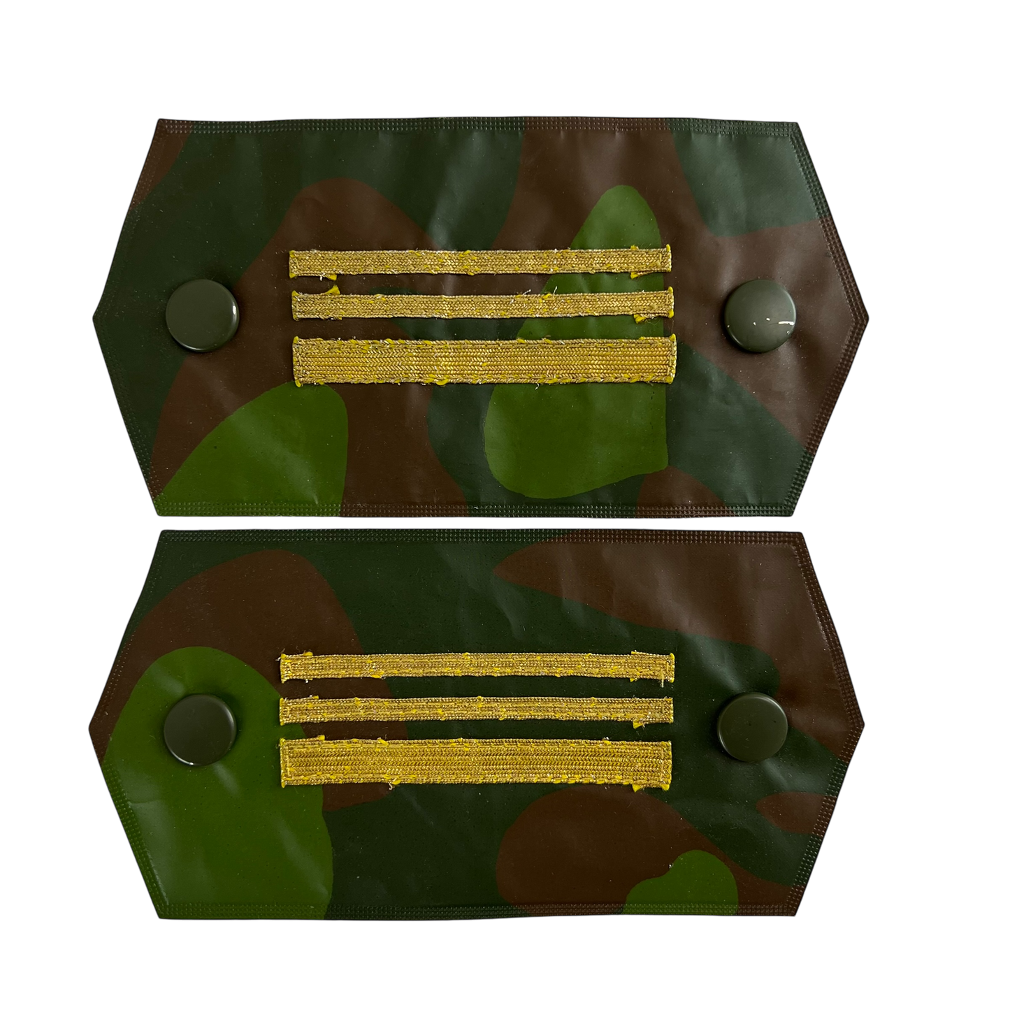 Finnish Army M91 Camo Pair of Senior Lieutenant Rank Cuff Tabs Waterproof