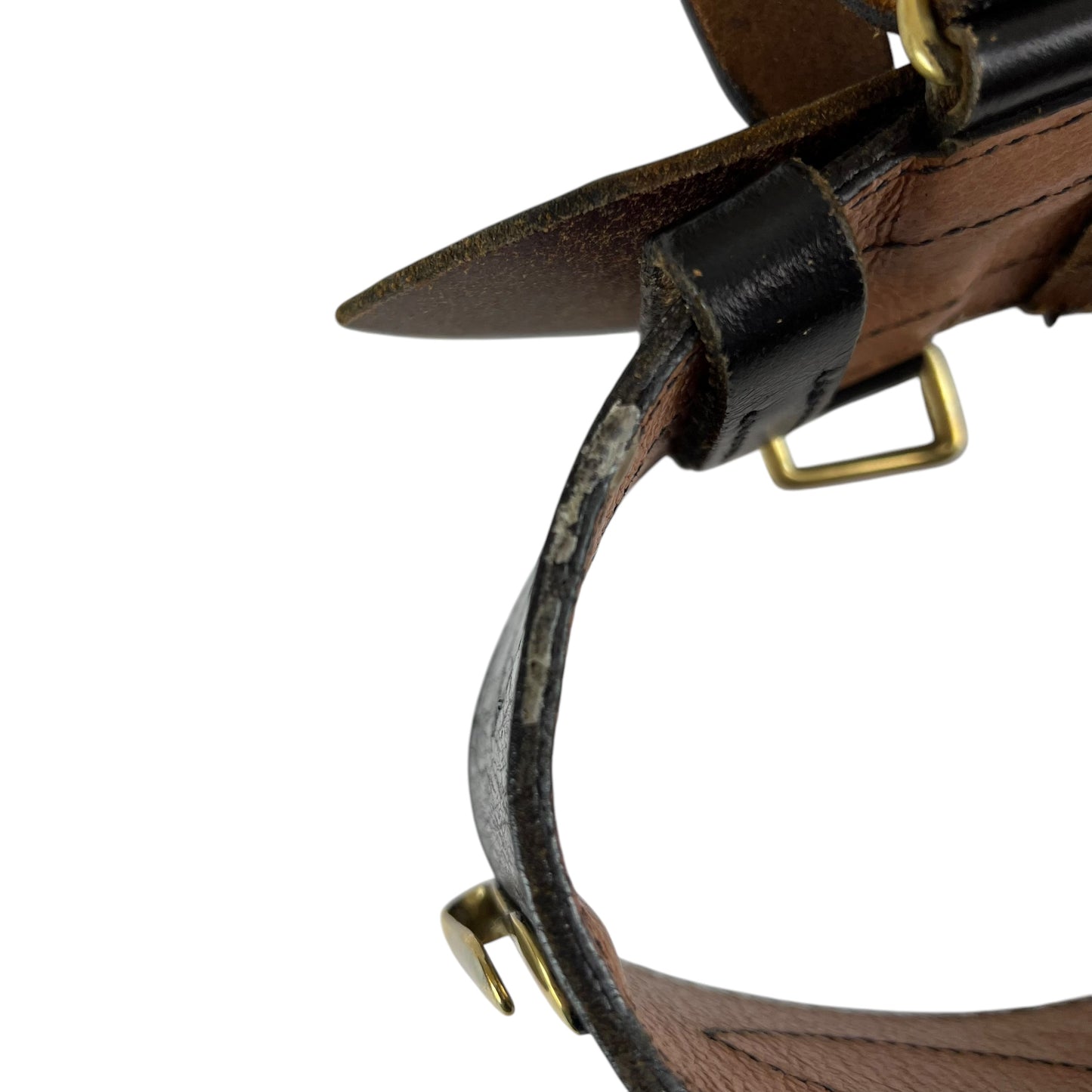 British Army Black Sam Browne's Leather Belt - Large