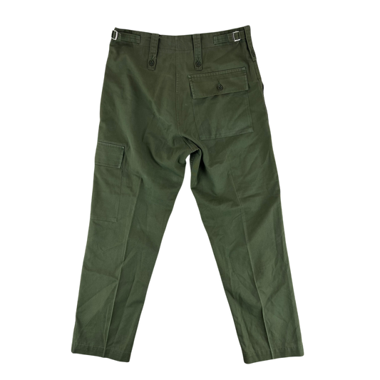 British Army Olive Green Fatigue Work Trousers - W33 L30