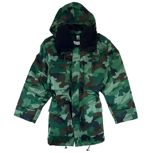 Serbian Army M93 Oak Leaf Camouflage Parka w/ Thermal Liner - Medium 172/100