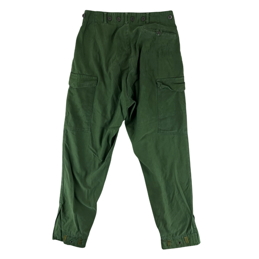 Swedish Army M59 Green Combat Trousers - W31 L30