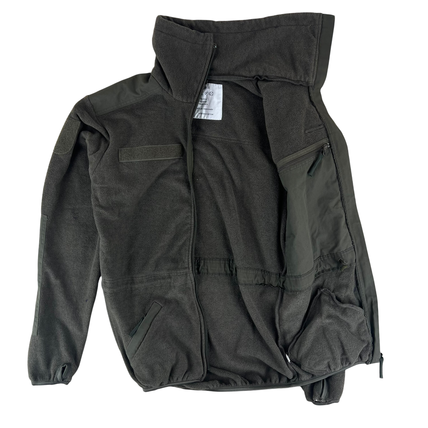 Austrian Army Olive Fleece Cardigan - Small 88-92 V/VI