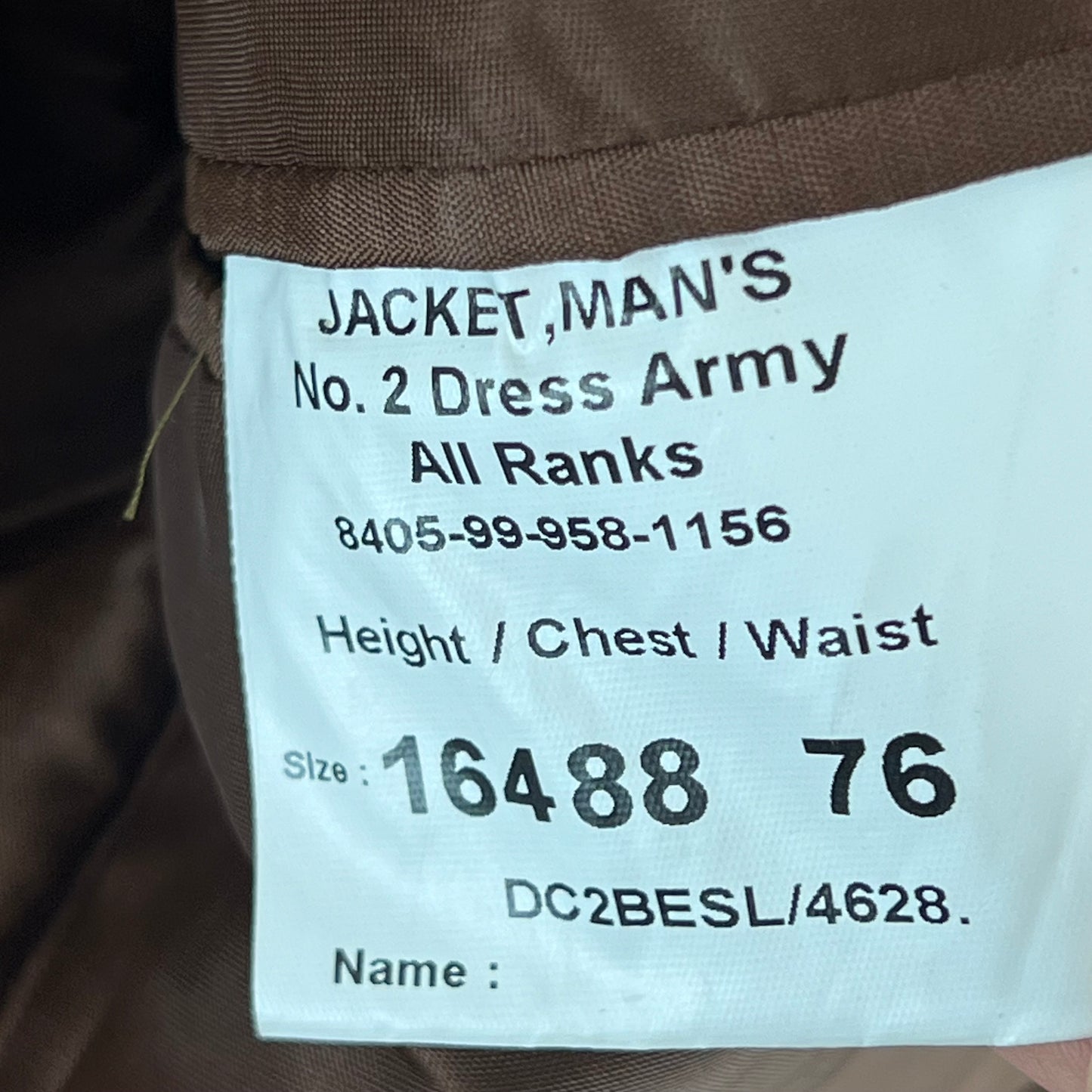 British Army No.2 FAD Dress Jacket - Parachute Regiment - Small 164/88