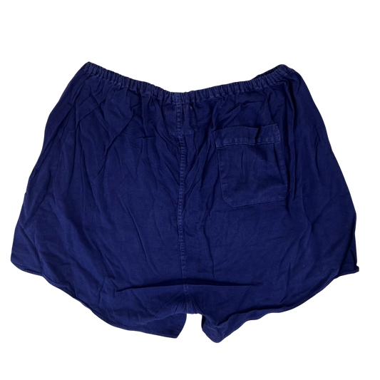 West German Army Cotton PT Navy Blue Swim Shorts - Medium