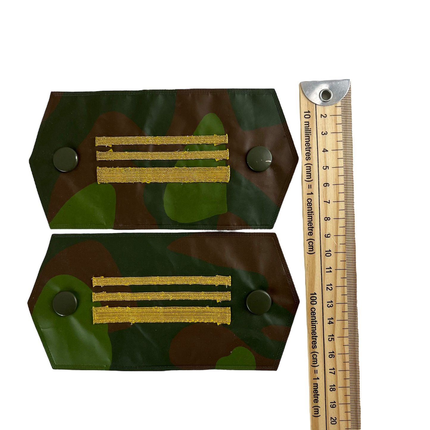 Finnish Army M91 Camo Pair of Senior Lieutenant Rank Cuff Tabs Waterproof