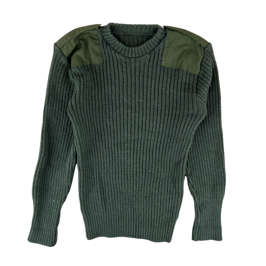 British Army Olive Green Pullover Jumper - Medium
