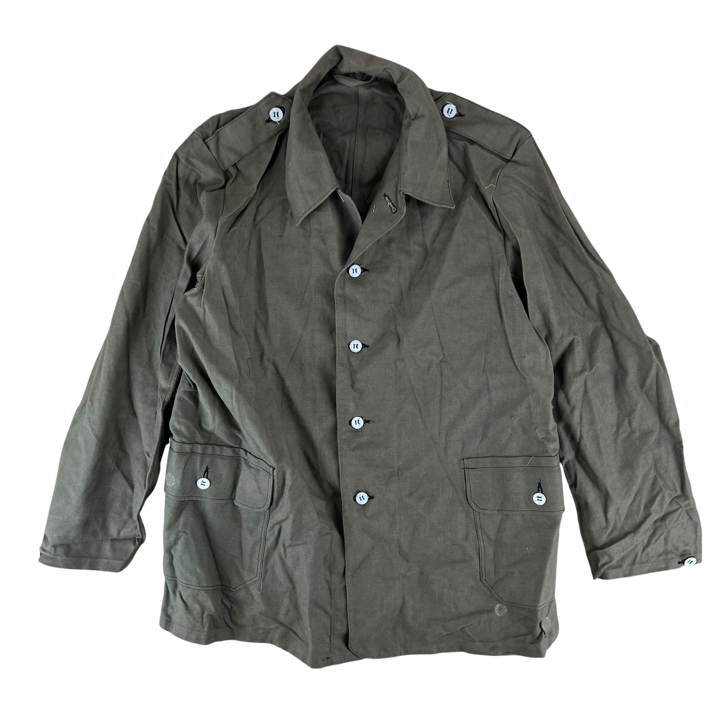 Swedish Army M40 "Grötrock" Brown Work Jacket - Large