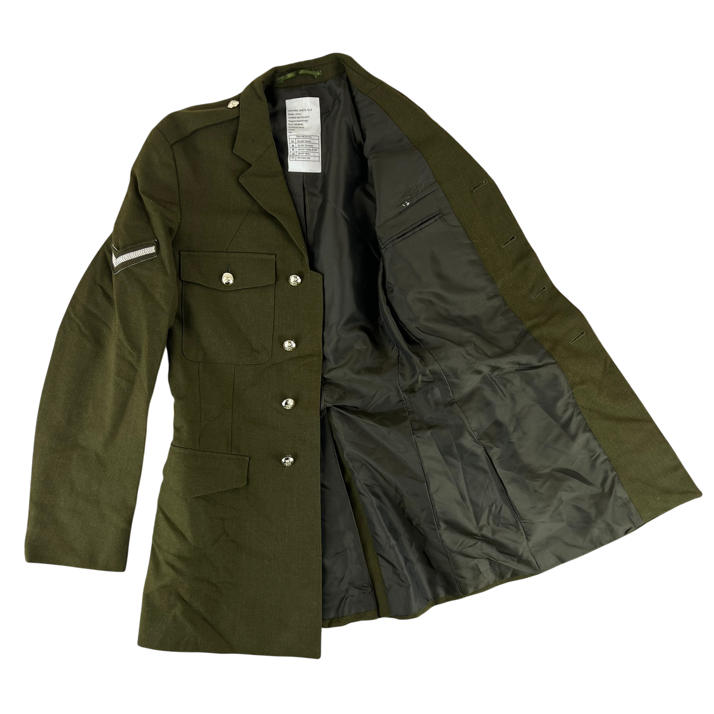 British Army Old Pattern No. 2 Khaki Green Dress Jacket - Royal Artillery - Medium 188/96