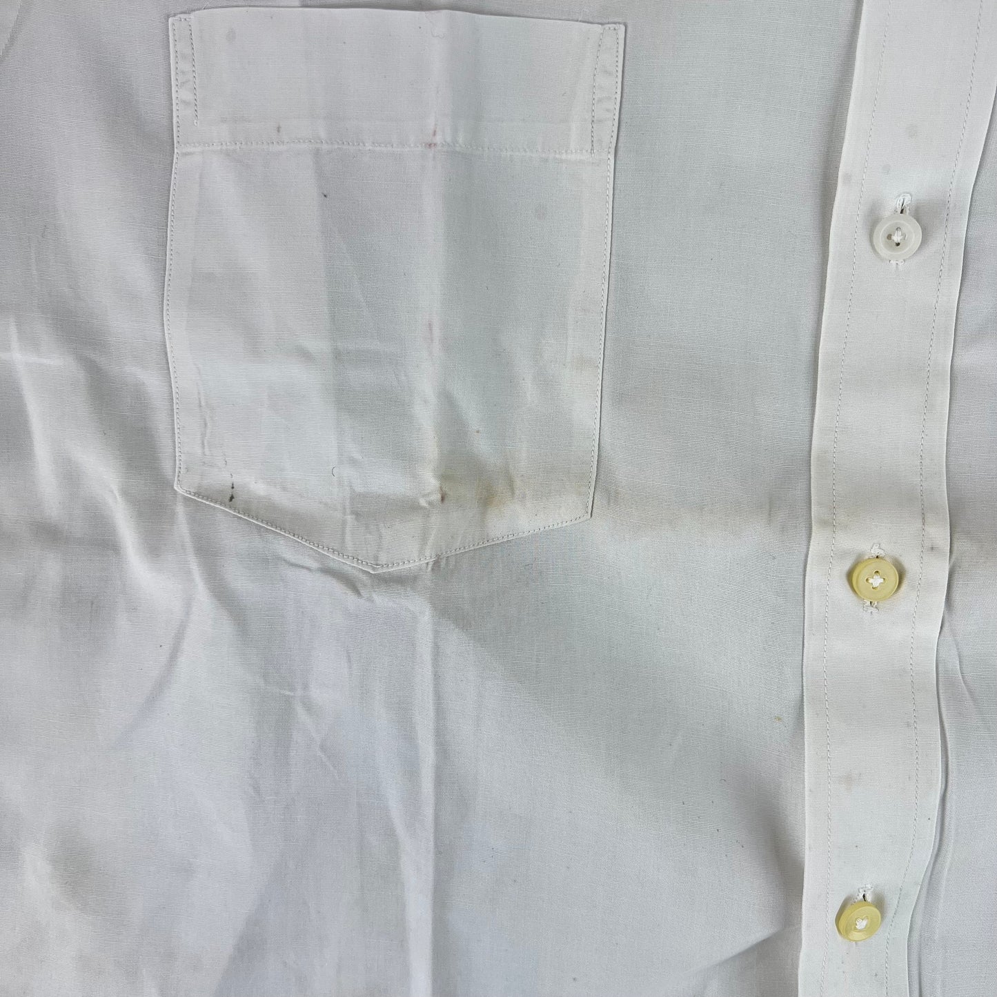 British Merchant Navy 50s Officer's Tropical Short Sleeve Shirt - Large