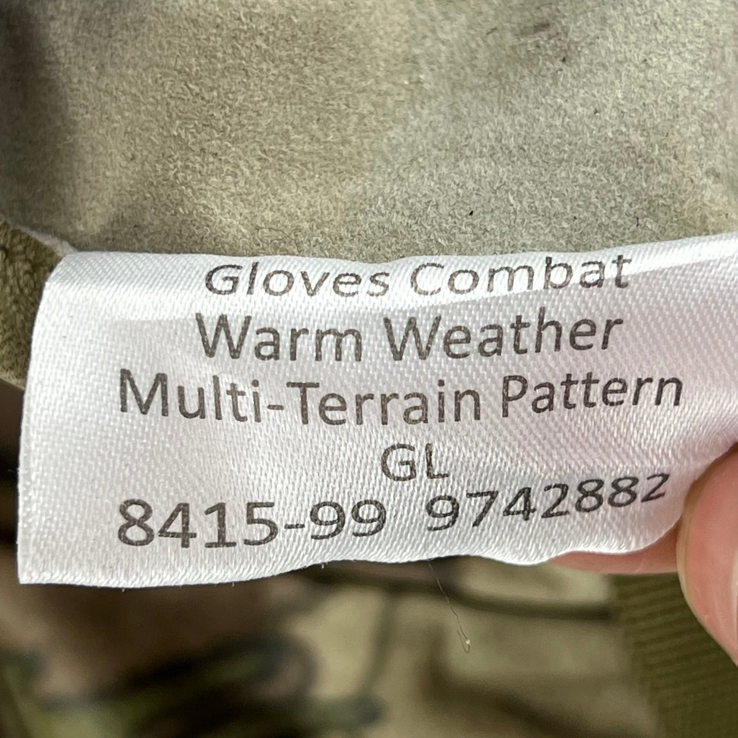 British Army MTP Camouflage Warm Weather Leather Gloves - Medium SIZE 7