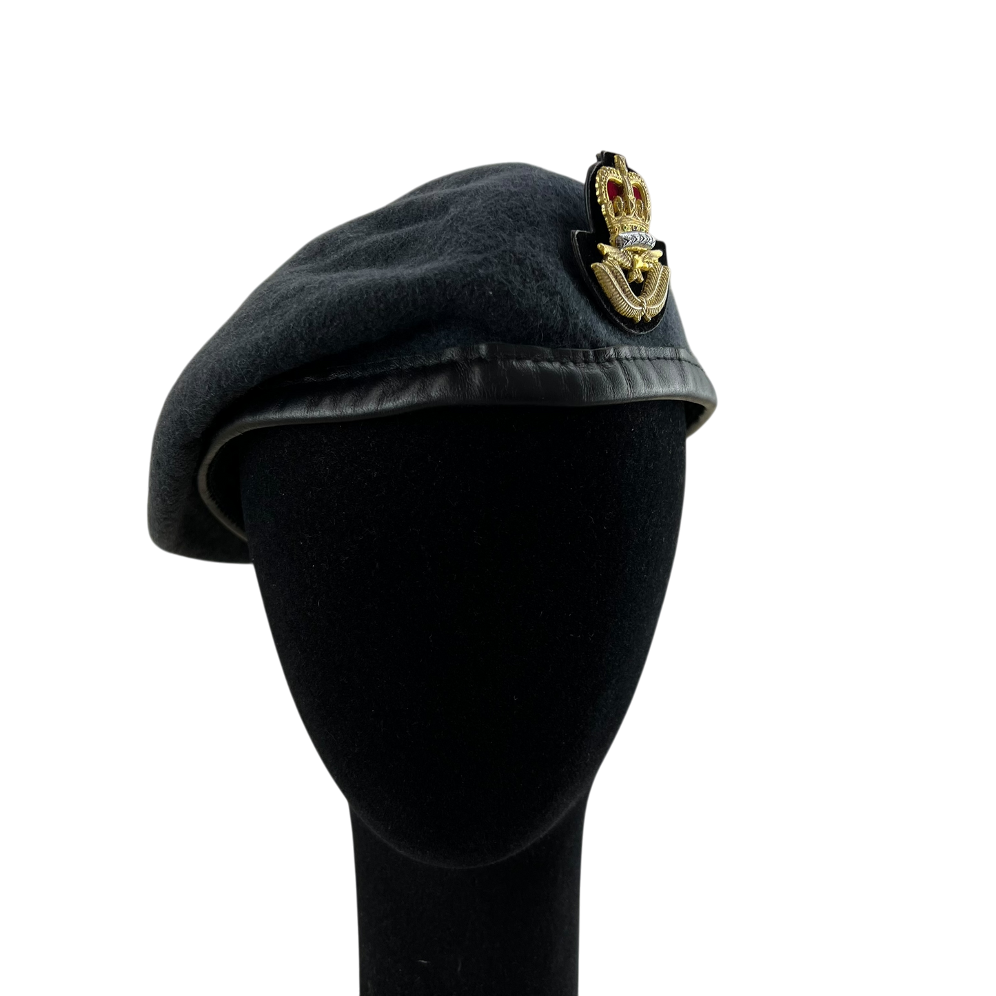 British RAF Beret w/ Officer's Badge - Medium 58cm