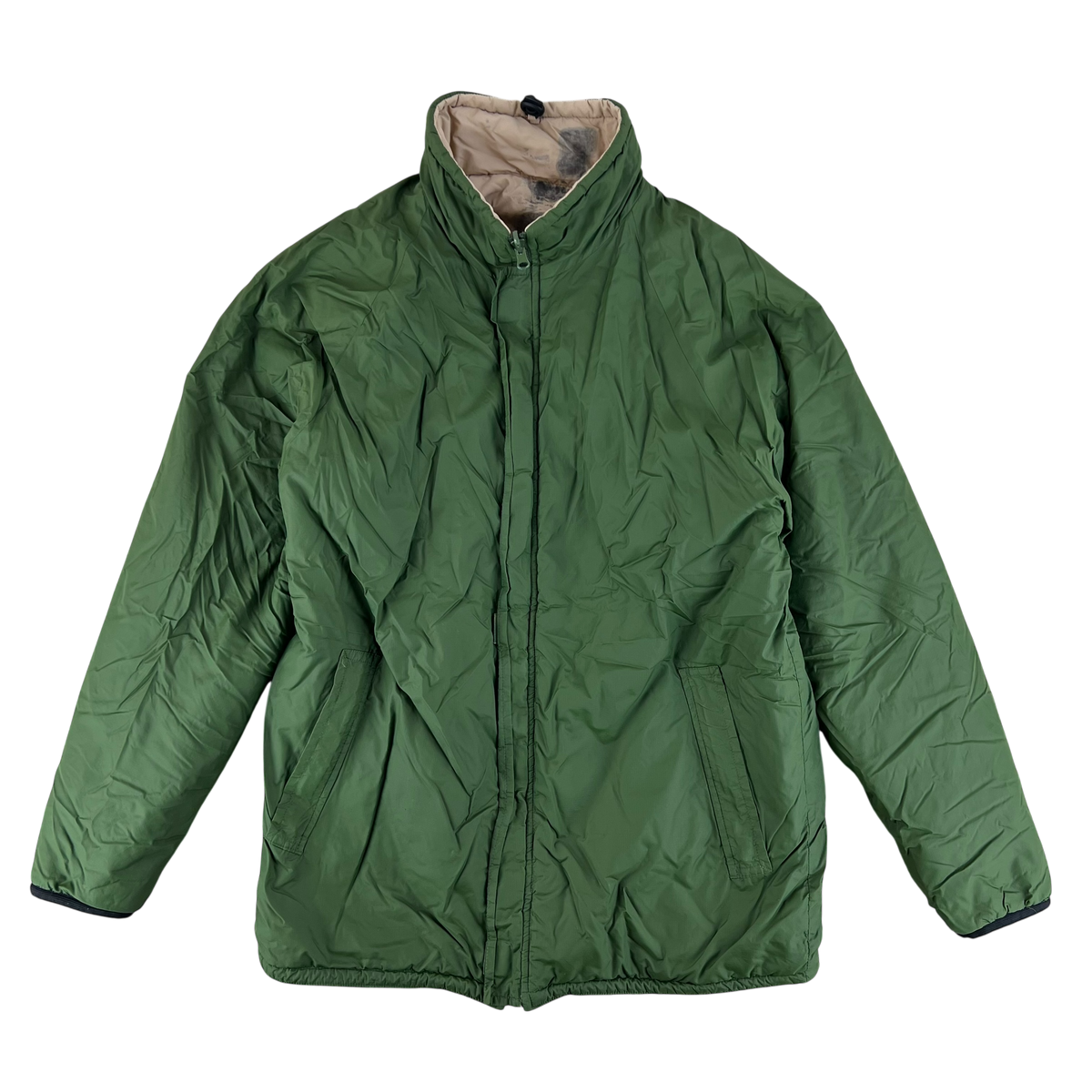 British Army Reversible Thermal Olive Green / Tan Quilted Jacket - Medium
