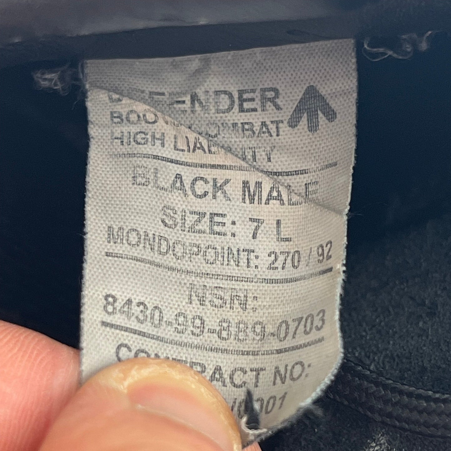 British Army Altberg Defender Black Combat Boots - Size 7L