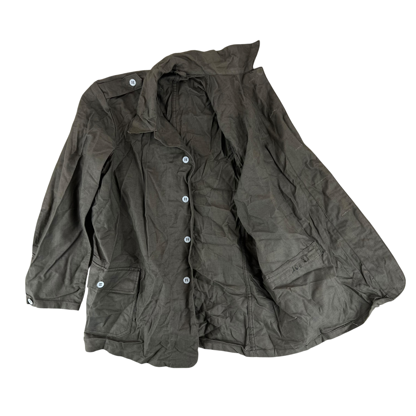Swedish Army M40 "Grötrock" Brown Work Jacket - Large
