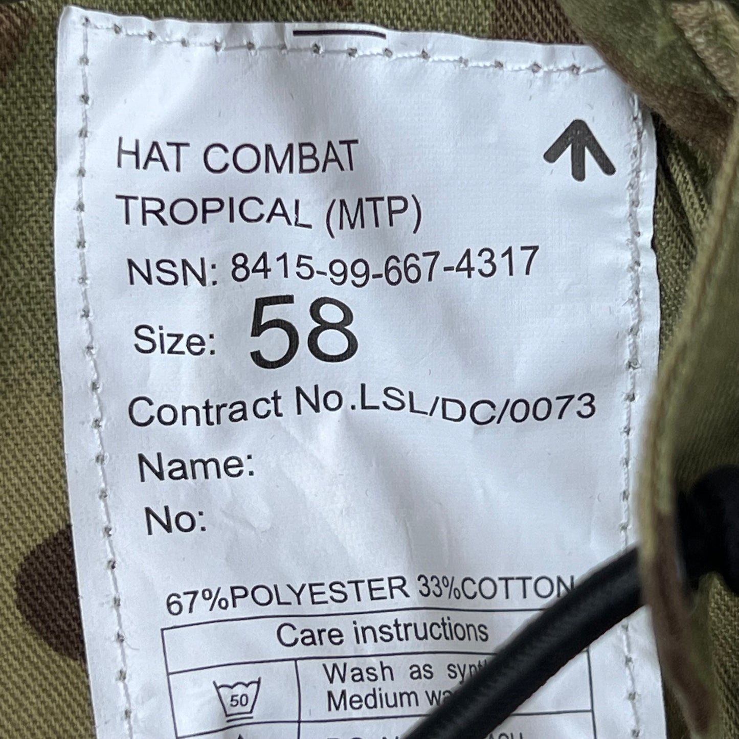 British Army MTP Camouflage Boonie Bush Hat - Medium 58cm