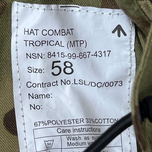 British Army MTP Camouflage Boonie Bush Hat - Medium 58cm
