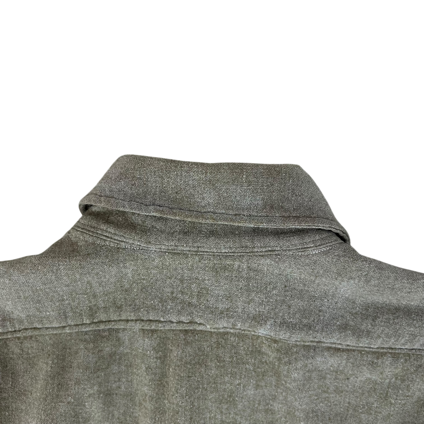 British Army WW2 Khaki Collared Wool Shirt - Medium SIZE 4