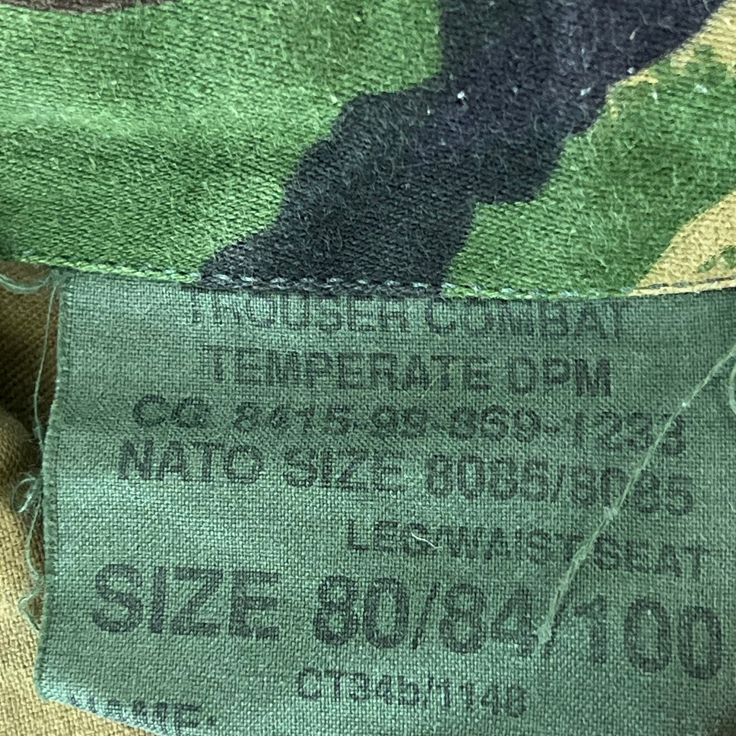 British Army P84 DPM Camouflage Combat Trousers - W33 L30