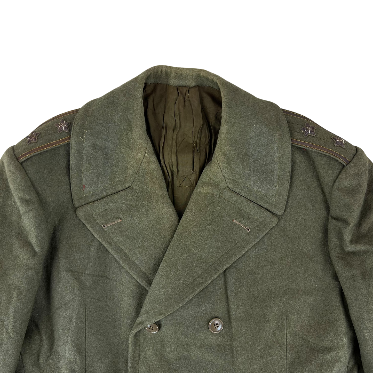 Italian Army 50s Officer's Khaki Greatcoat - X Large